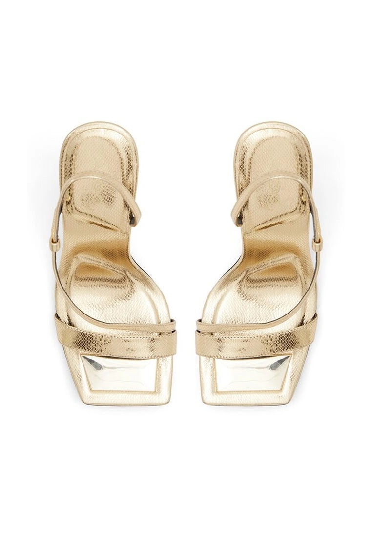 ALDO Vermeil Strappy Heels - Image 6